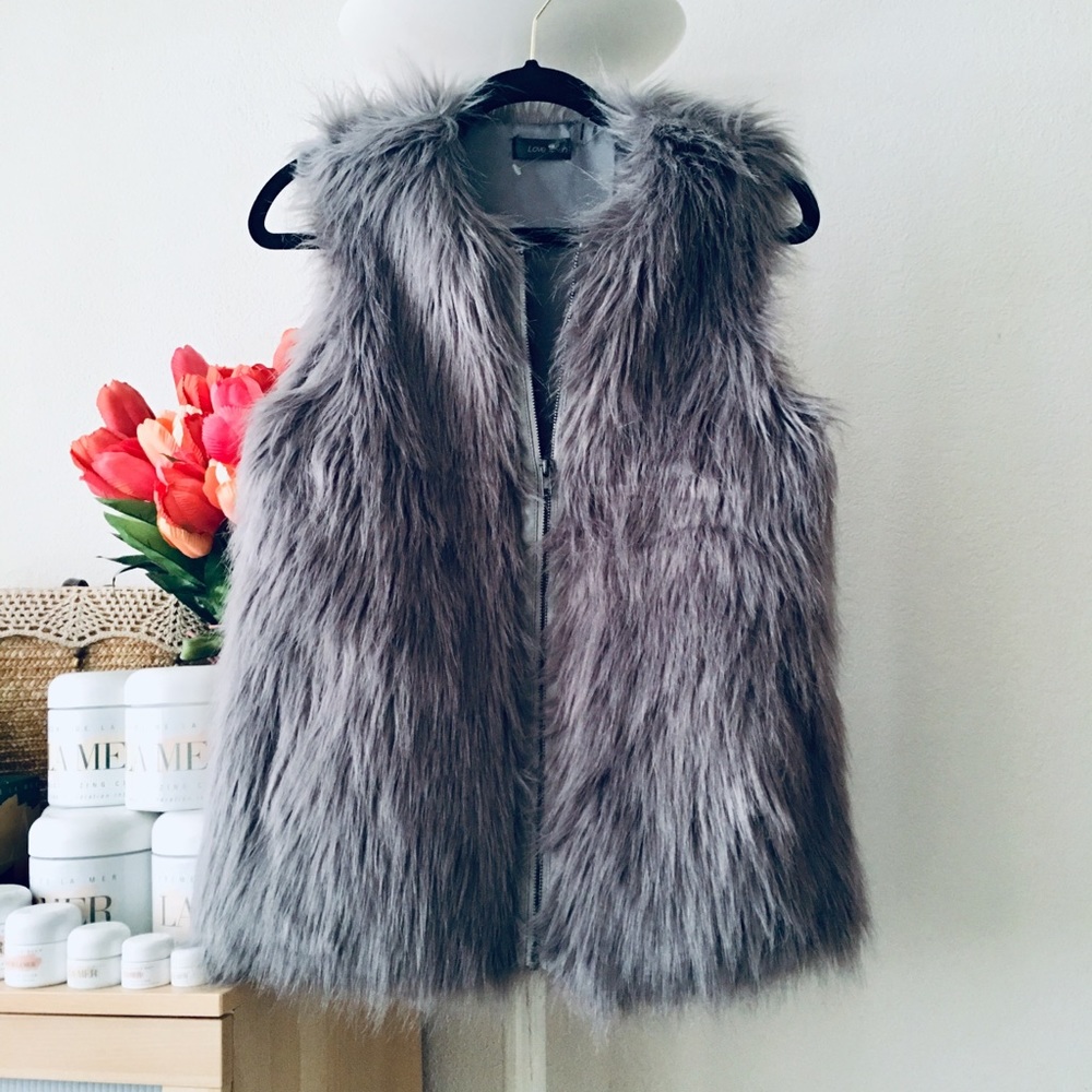 🍂🍁Faux Fur Shell 🍁🍂Jacket Vest 🍂🍁NWOT
